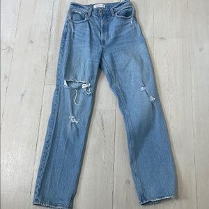 Abercrombie and Fitch 90s straight ultra high rise